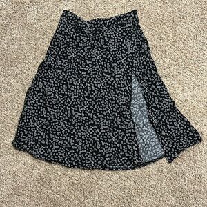 Black & white floral skirt